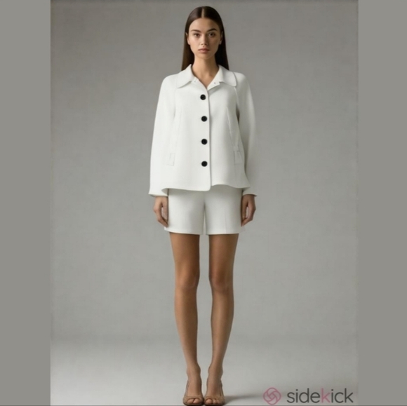 NWOT Drew White Blazer with ribbon pockets
